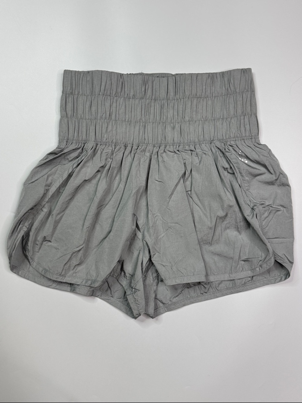 Free People Movement Gray The Way Home Ruched Shorts Size Medium
